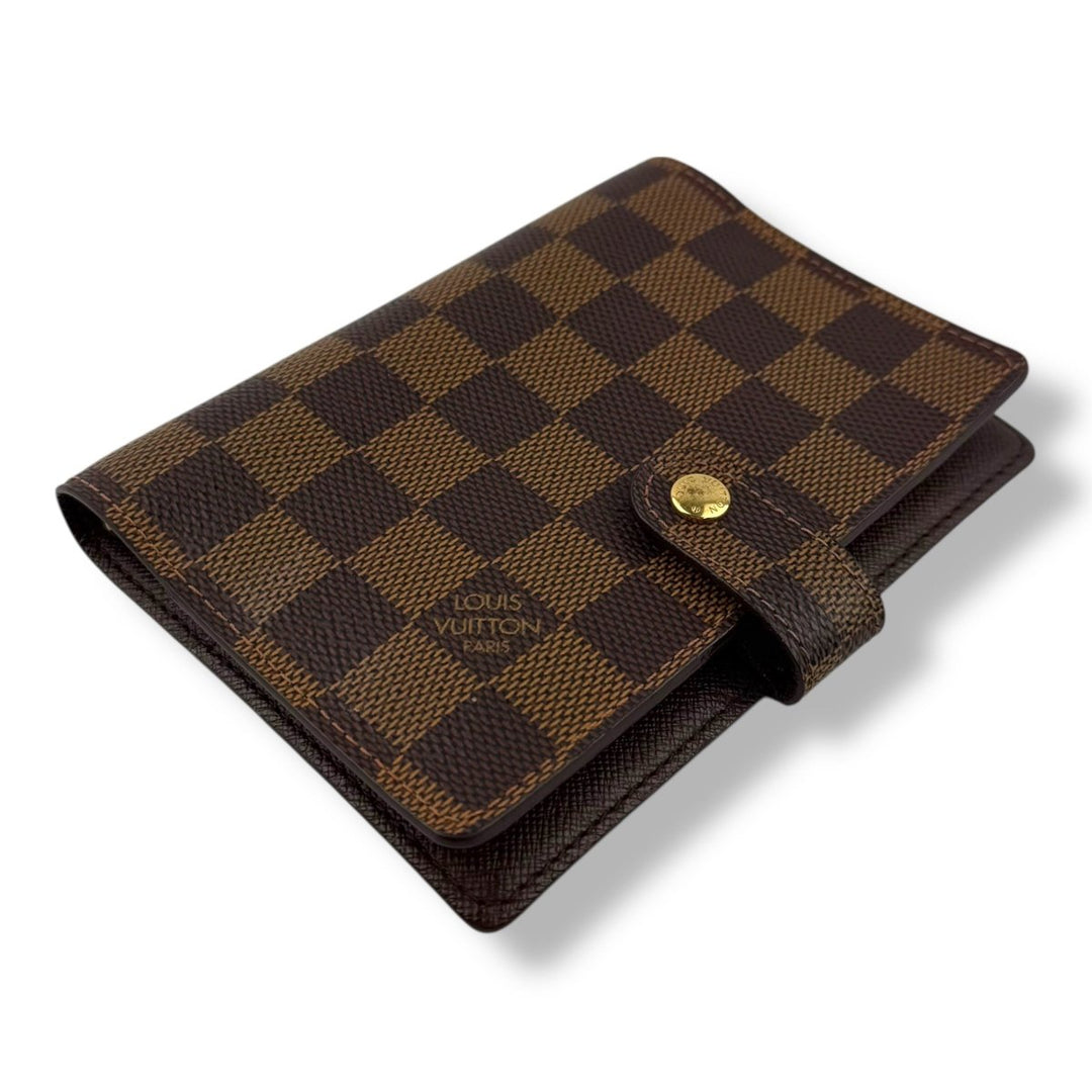 Louis Vuitton Brown Damier PM Ring Agenda Wallet - Lux Central