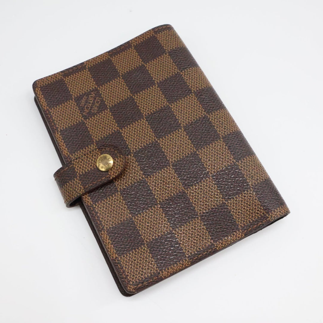 Louis Vuitton Brown Damier PM Ring Agenda Wallet - Lux Central