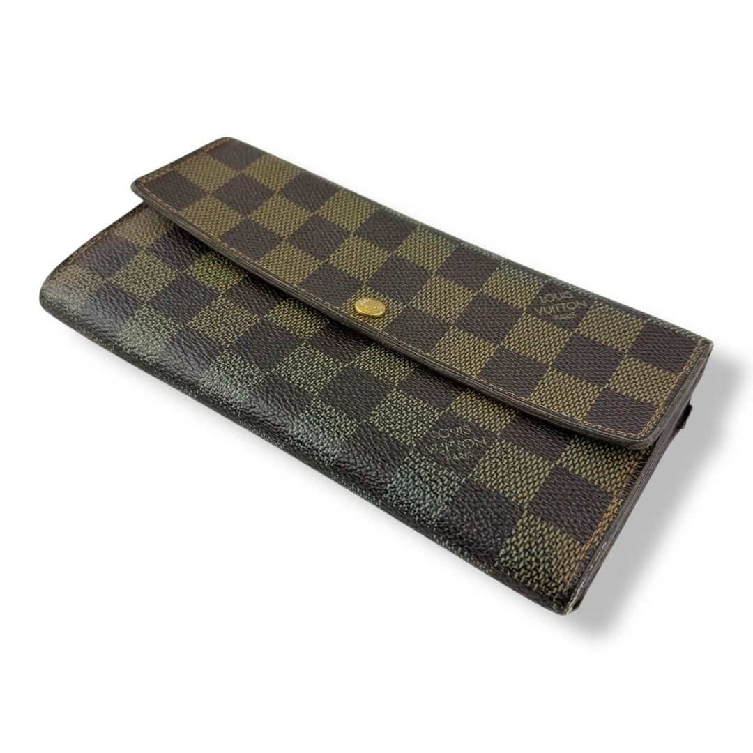 Louis Vuitton Brown Damier Sarah Femme Wallet - Lux Central