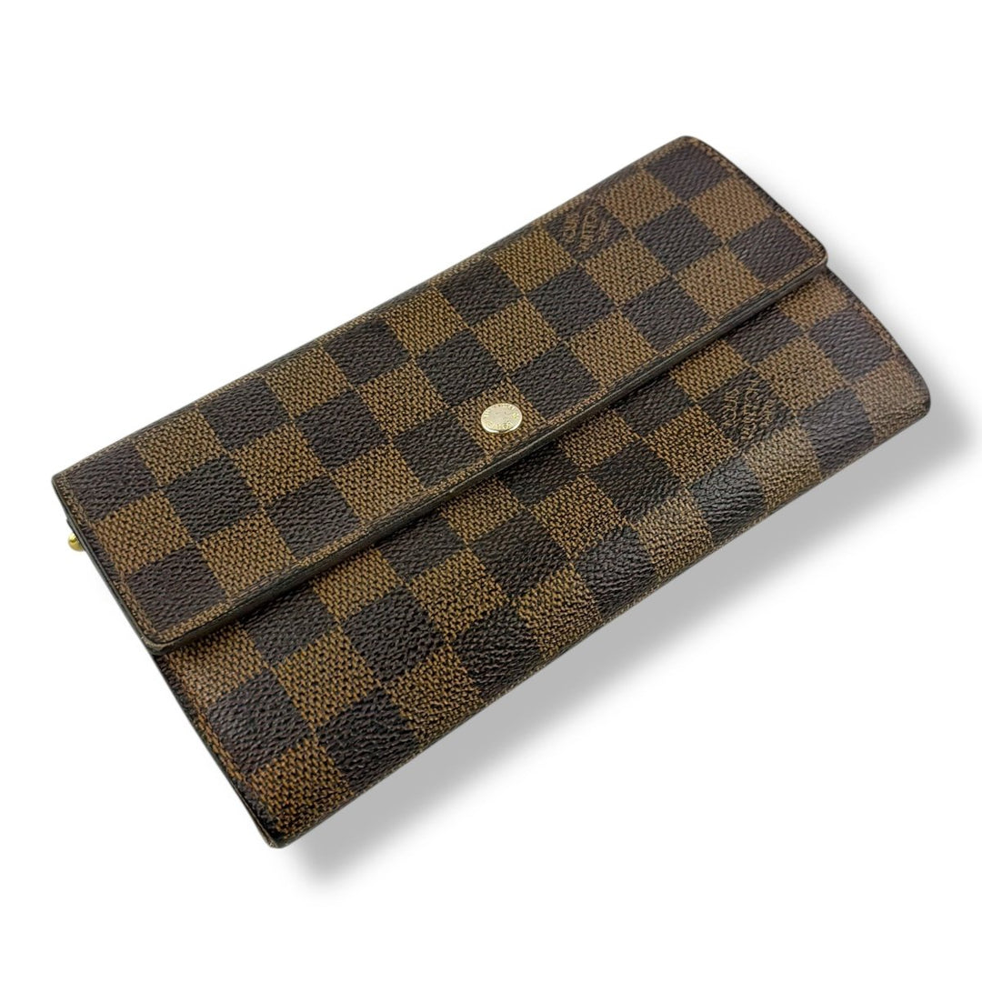 Louis Vuitton Brown Damier Sarah Femme Wallet - Lux Central