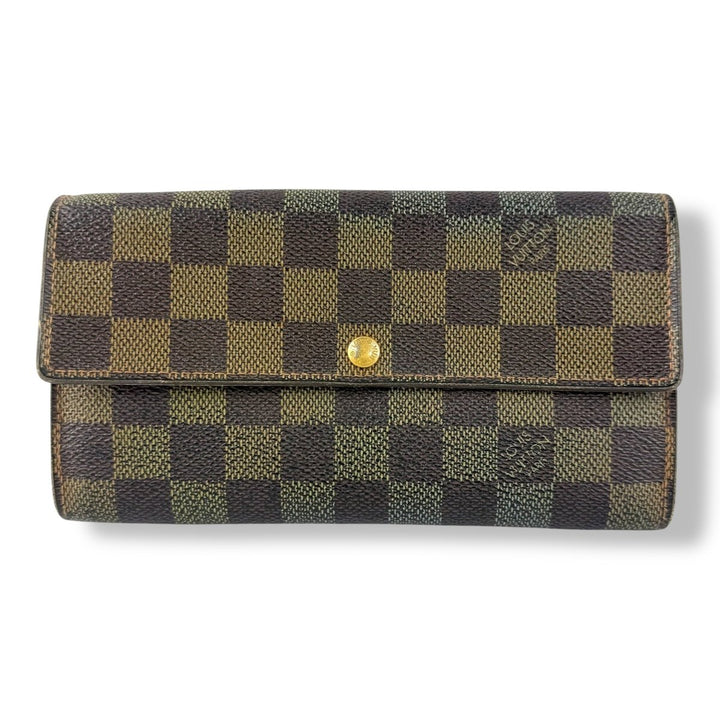 Louis Vuitton Brown Damier Sarah Femme Wallet - Lux Central