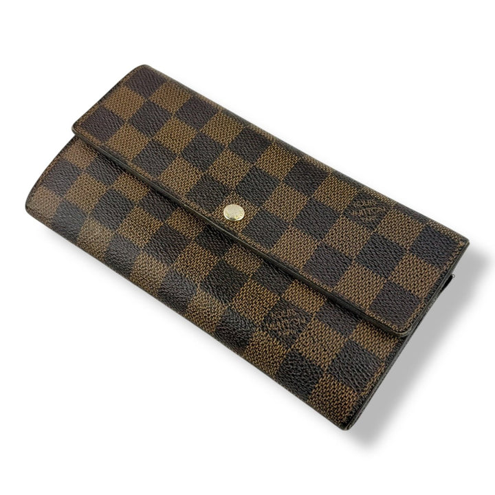 Louis Vuitton Brown Damier Sarah Femme Wallet - Lux Central