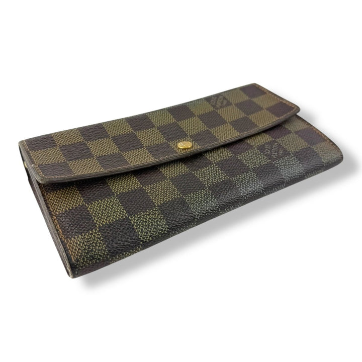 Louis Vuitton Brown Damier Sarah Femme Wallet - Lux Central