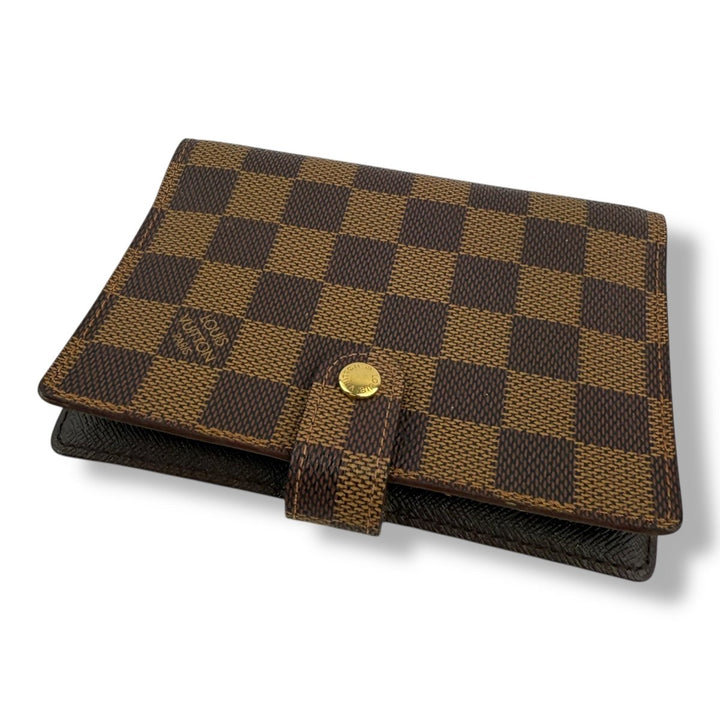 Louis Vuitton Brown Damier Small Ring Agenda Wallet - Lux Central