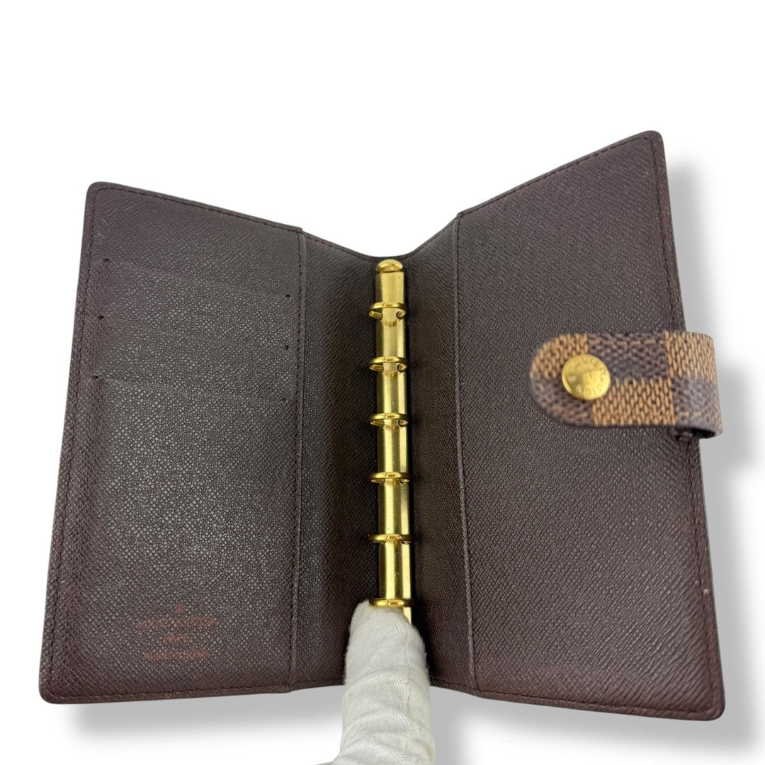 Louis Vuitton Brown Damier Small Ring Agenda Wallet - Lux Central