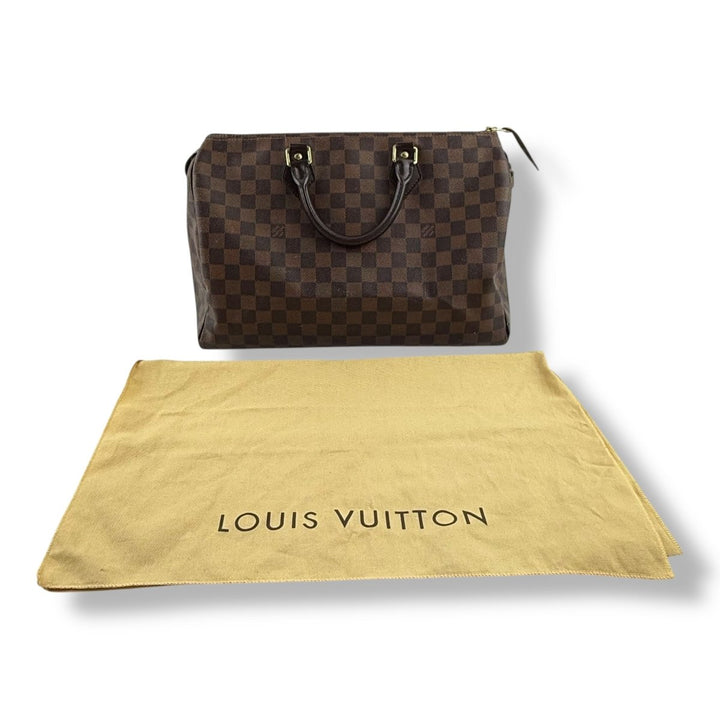 Louis Vuitton Brown Damier Speedy 35 Handbag - Lux Central