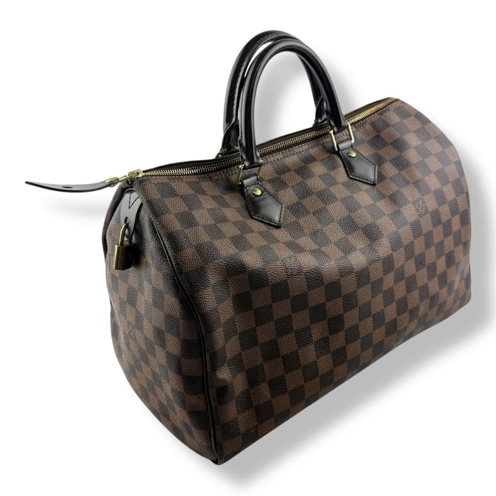 Louis Vuitton Brown Damier Speedy 35 Handbag - Lux Central