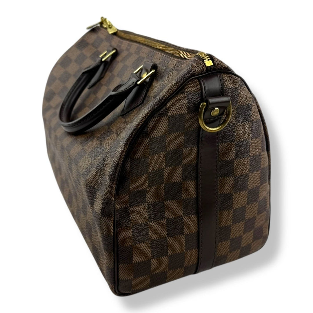 Louis Vuitton Brown Damier Speedy Bandouliere 30 Handbag - Lux Central