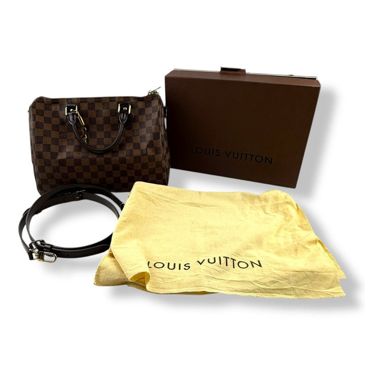 Louis Vuitton Brown Damier Speedy Bandouliere 30 Handbag - Lux Central