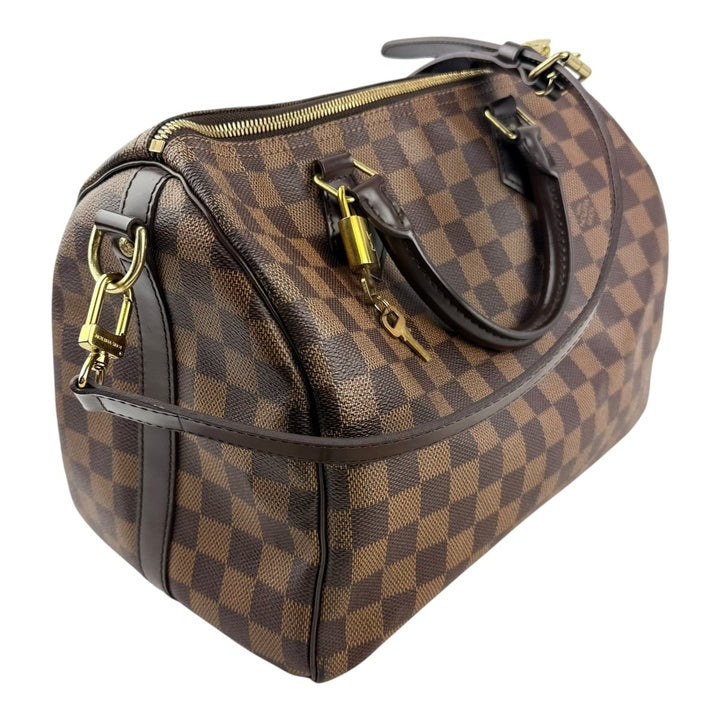 Louis Vuitton Brown Damier Speedy Bandouliere 30 Handbag - Lux Central