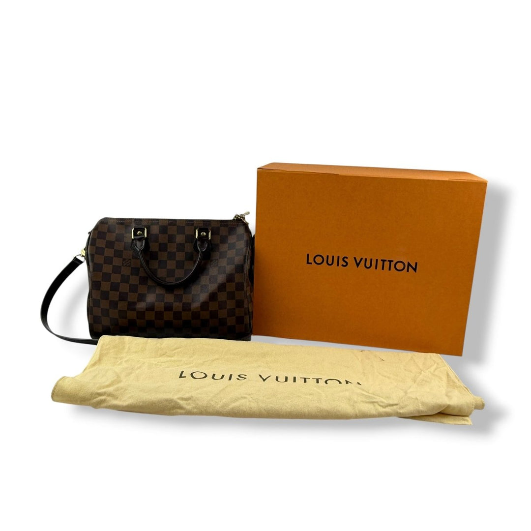 Louis Vuitton Brown Damier Speedy Bandouliere 30 Handbag - Lux Central
