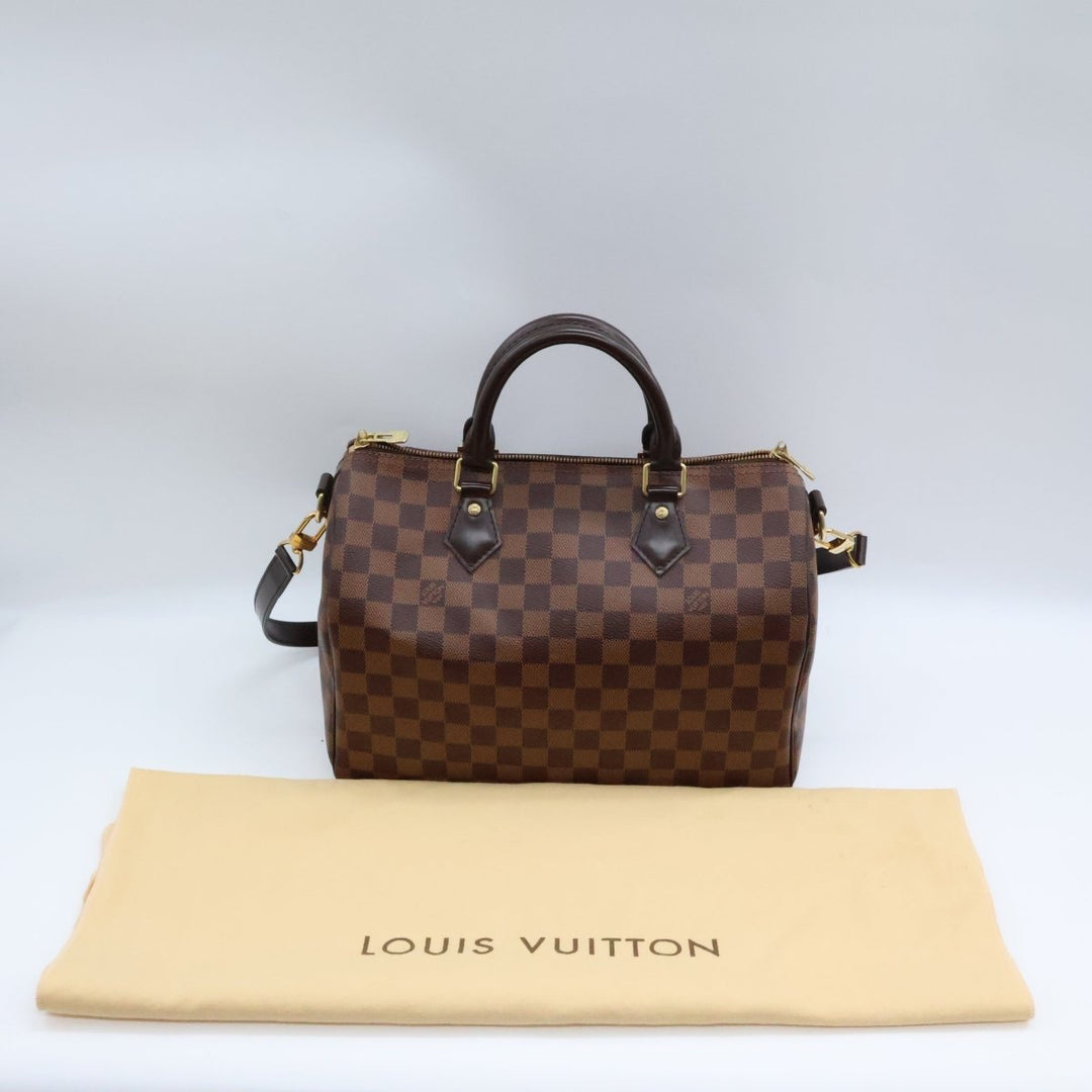 Louis Vuitton Brown Damier Speedy Bandouliere 30 Handbag - Lux Central