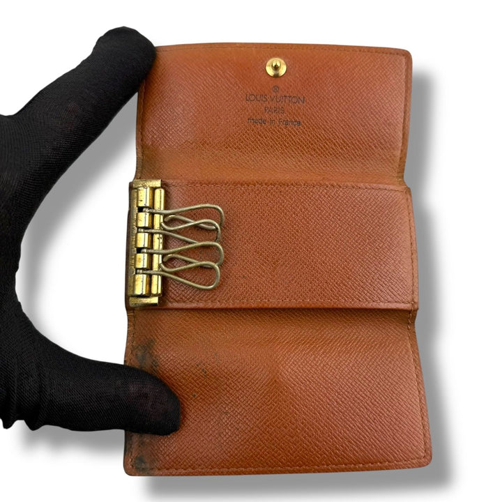 Louis Vuitton Brown Monogram 4 Key Holder Purse - Lux Central