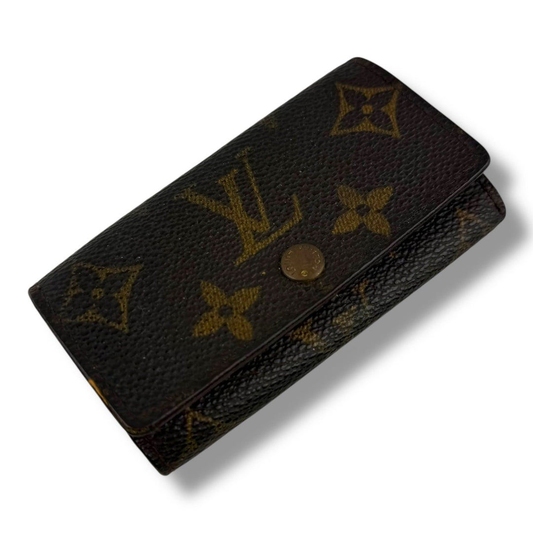 Louis Vuitton Brown Monogram 4 Key Holder Purse - Lux Central