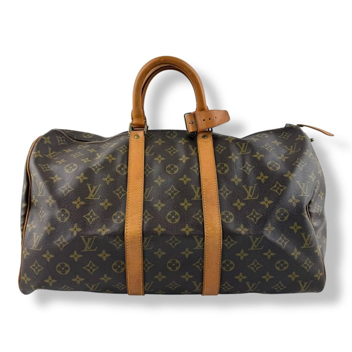 Louis Vuitton Brown Monogram 45 Keepall Duffle Bag - Lux Central