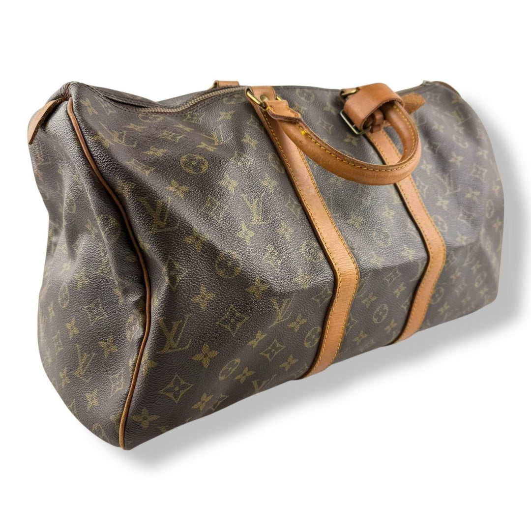 Louis Vuitton Brown Monogram 45 Keepall Duffle Bag - Lux Central
