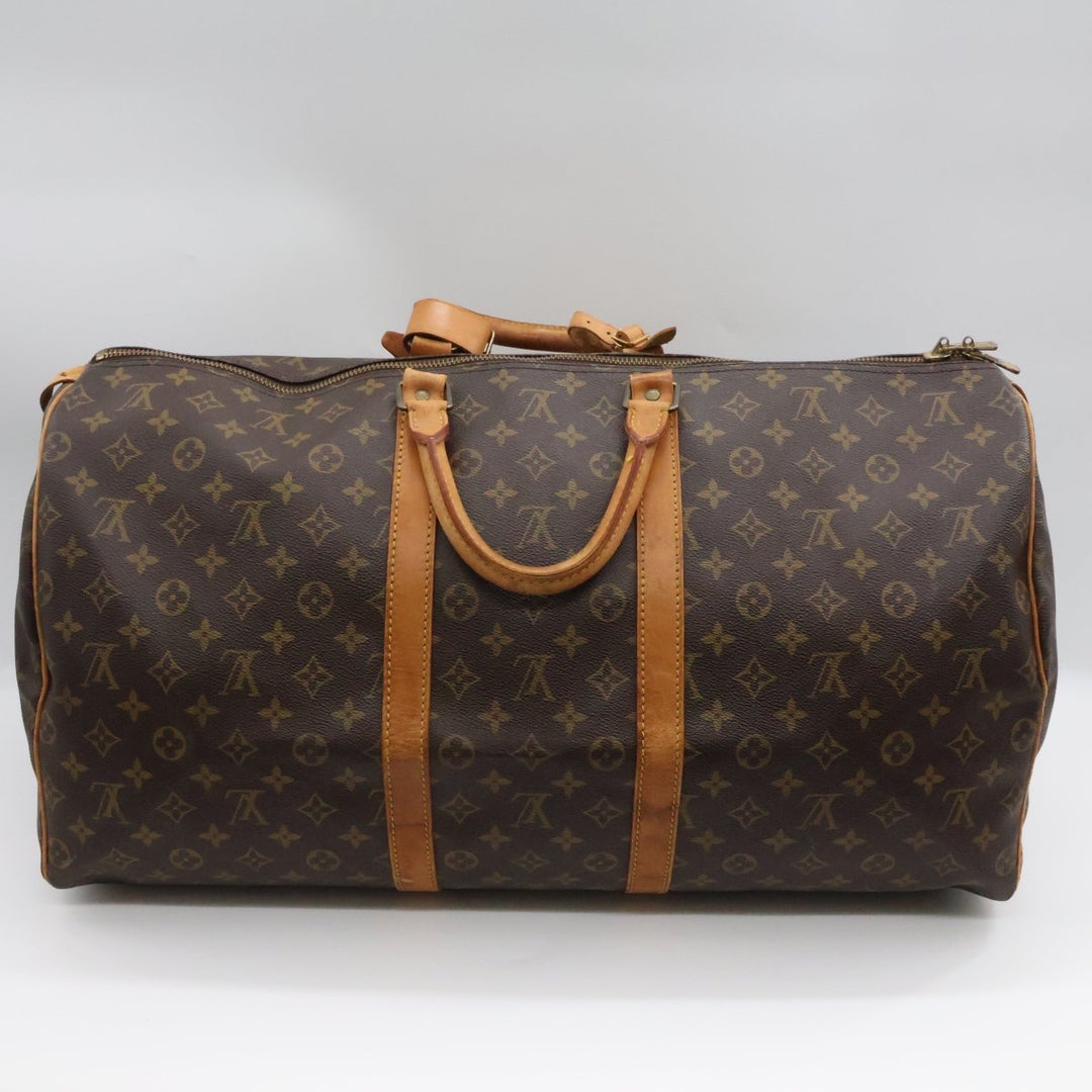 Louis Vuitton Brown Monogram 55 Keepall Duffle Bag - Lux Central