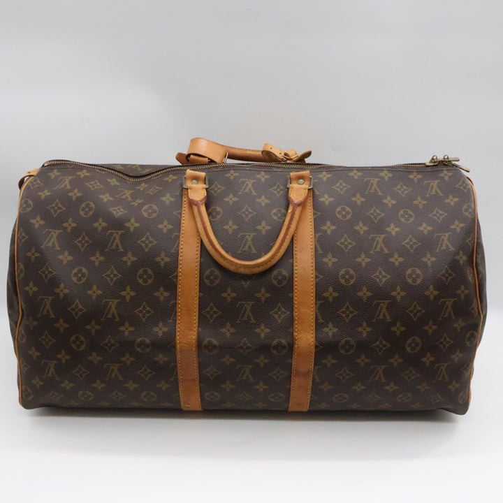 Louis Vuitton Brown Monogram 55 Keepall Duffle Bag - Lux Central