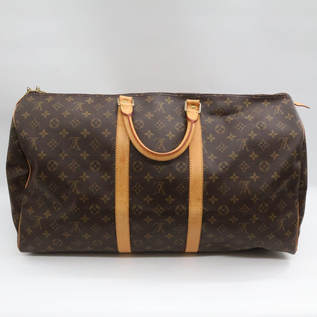 Louis Vuitton Brown Monogram 55 Keepall Duffle Bag - Lux Central