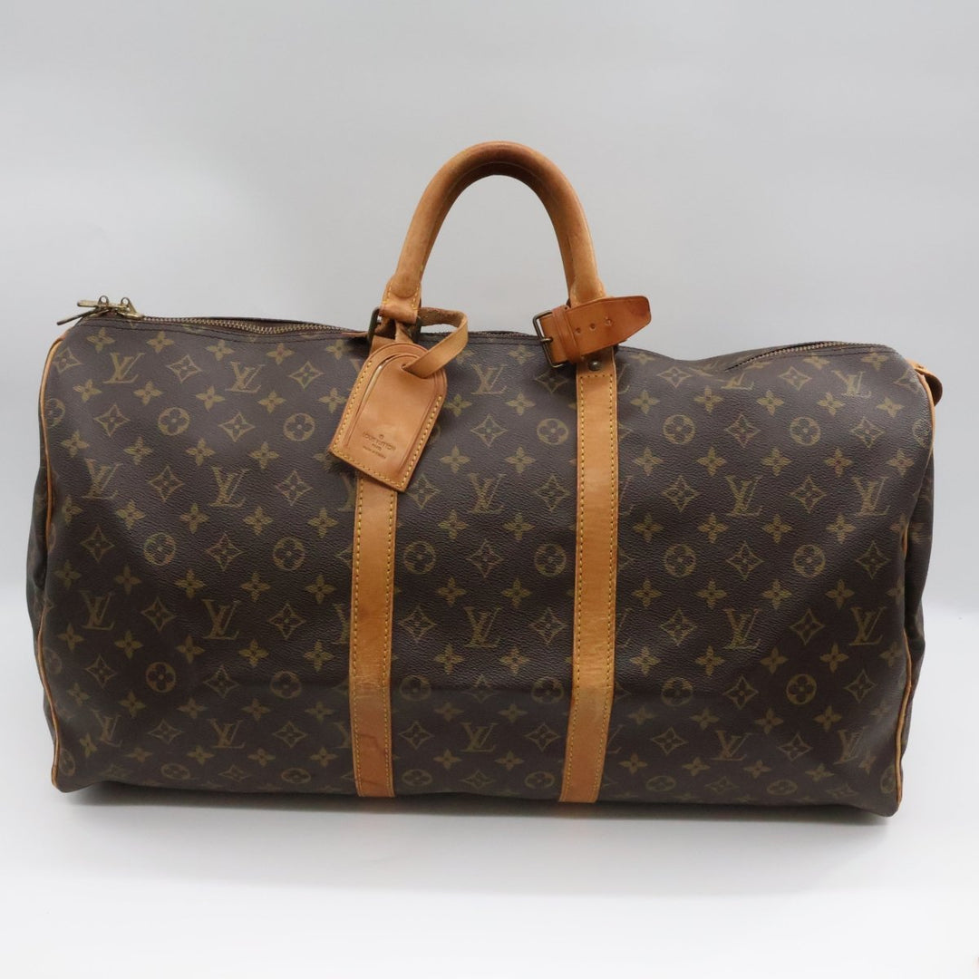 Louis Vuitton Brown Monogram 55 Keepall Duffle Bag - Lux Central