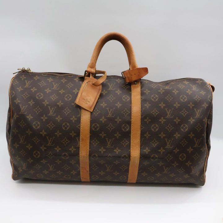 Louis Vuitton Brown Monogram 55 Keepall Duffle Bag - Lux Central