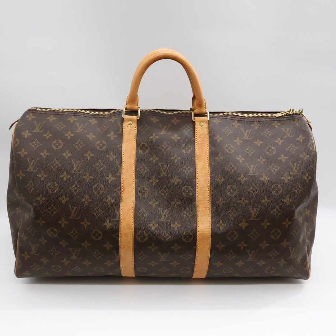 Louis Vuitton Brown Monogram 55 Keepall Duffle Bag - Lux Central