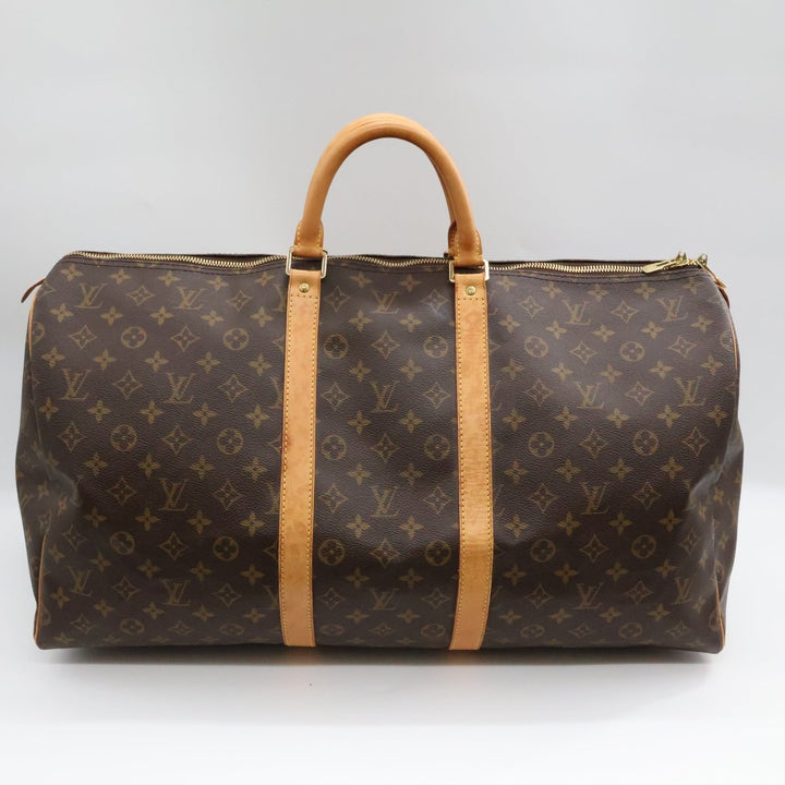 Louis Vuitton Brown Monogram 55 Keepall Duffle Bag - Lux Central
