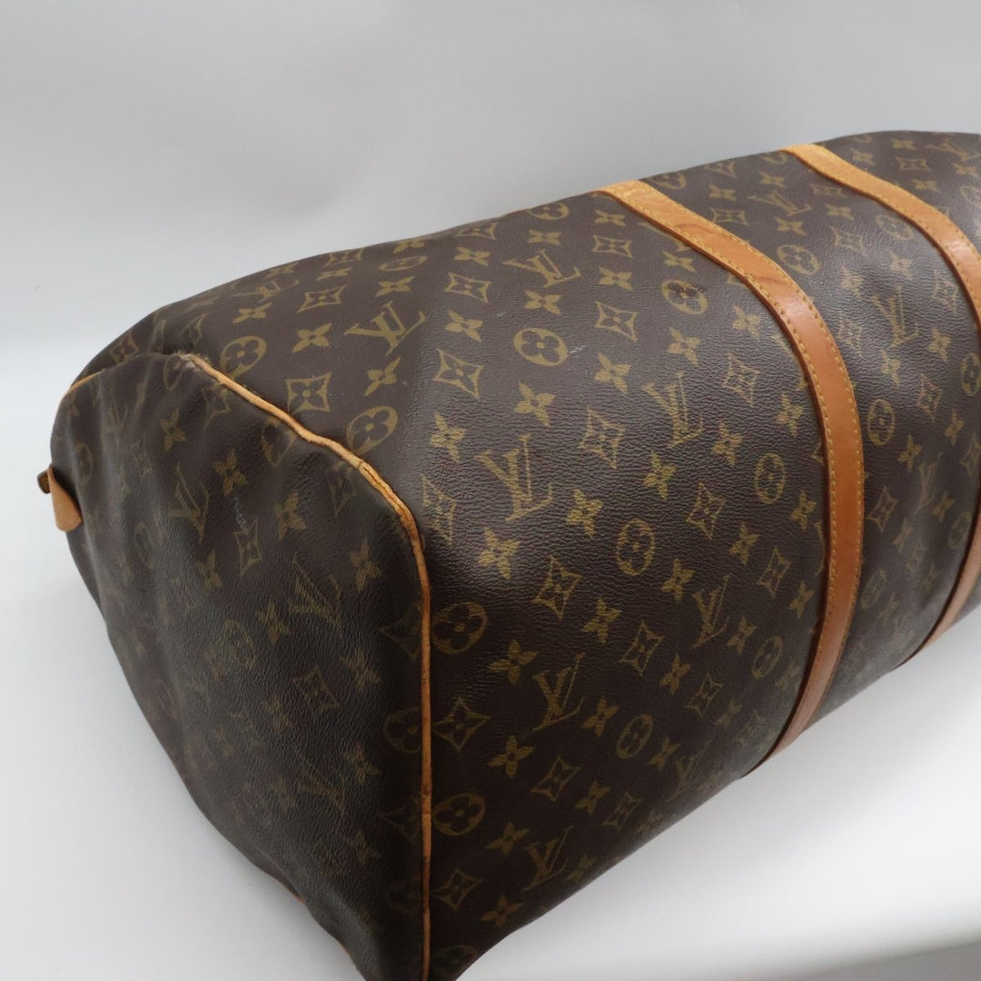Louis Vuitton Brown Monogram 55 Keepall Duffle Bag - Lux Central