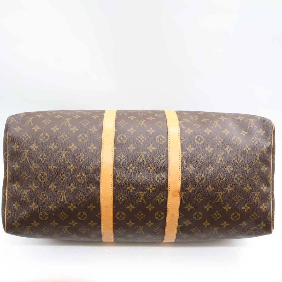 Louis Vuitton Brown Monogram 55 Keepall Duffle Bag - Lux Central
