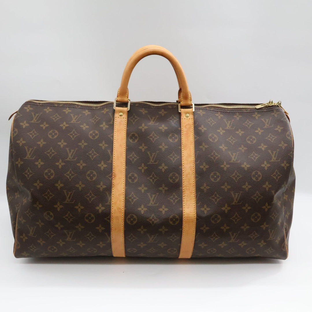 Louis Vuitton Brown Monogram 55 Keepall Duffle Bag - Lux Central