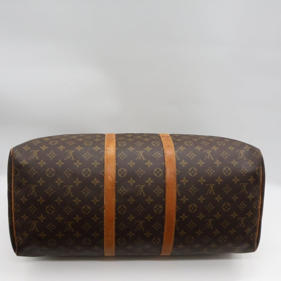 Louis Vuitton Brown Monogram 55 Keepall Duffle Bag - Lux Central