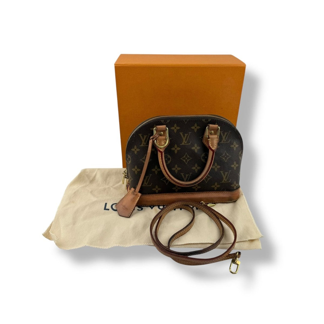 Louis Vuitton Brown Monogram Alma BB Handbag - Lux Central