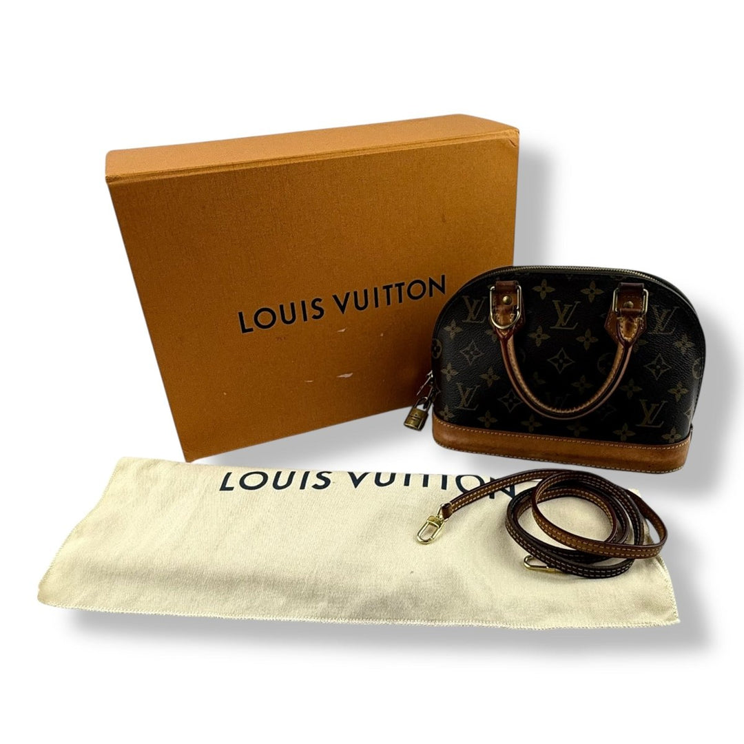 Louis Vuitton Brown Monogram Alma BB Handbag - Lux Central