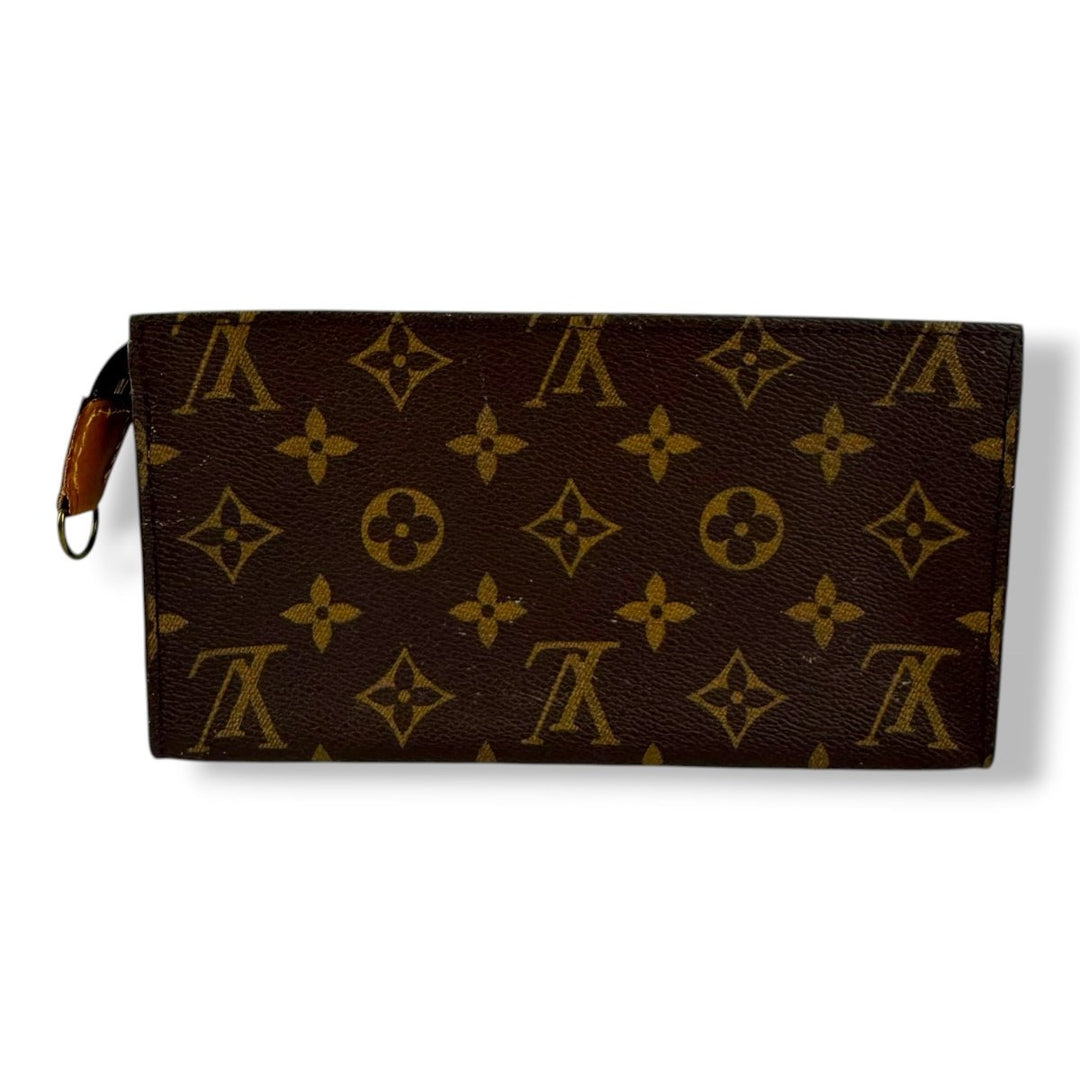 Louis Vuitton Brown Monogram Classic Signature Bucket Pouch - Lux Central