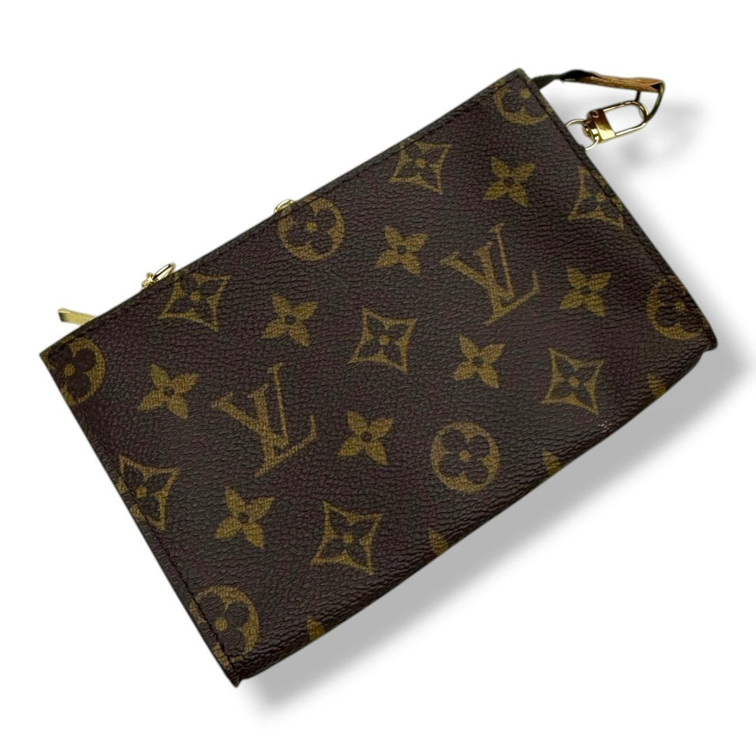 Louis Vuitton Brown Monogram Classic Signature Bucket Pouch - Lux Central