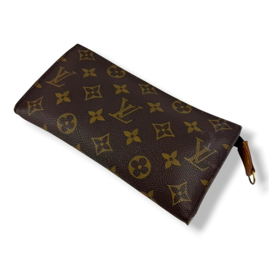 Louis Vuitton Brown Monogram Classic Signature Bucket Pouch - Lux Central
