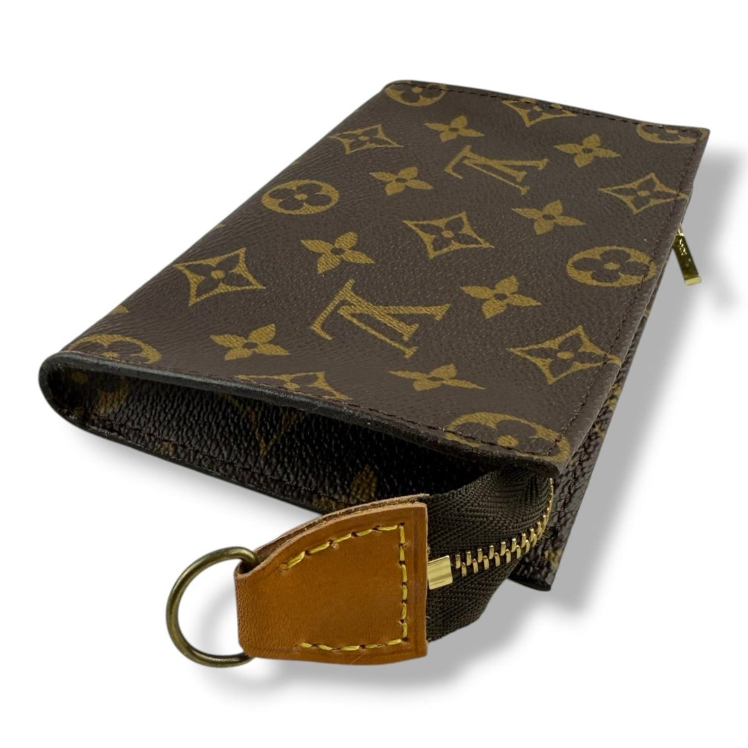 Louis Vuitton Brown Monogram Classic Signature Bucket Pouch - Lux Central