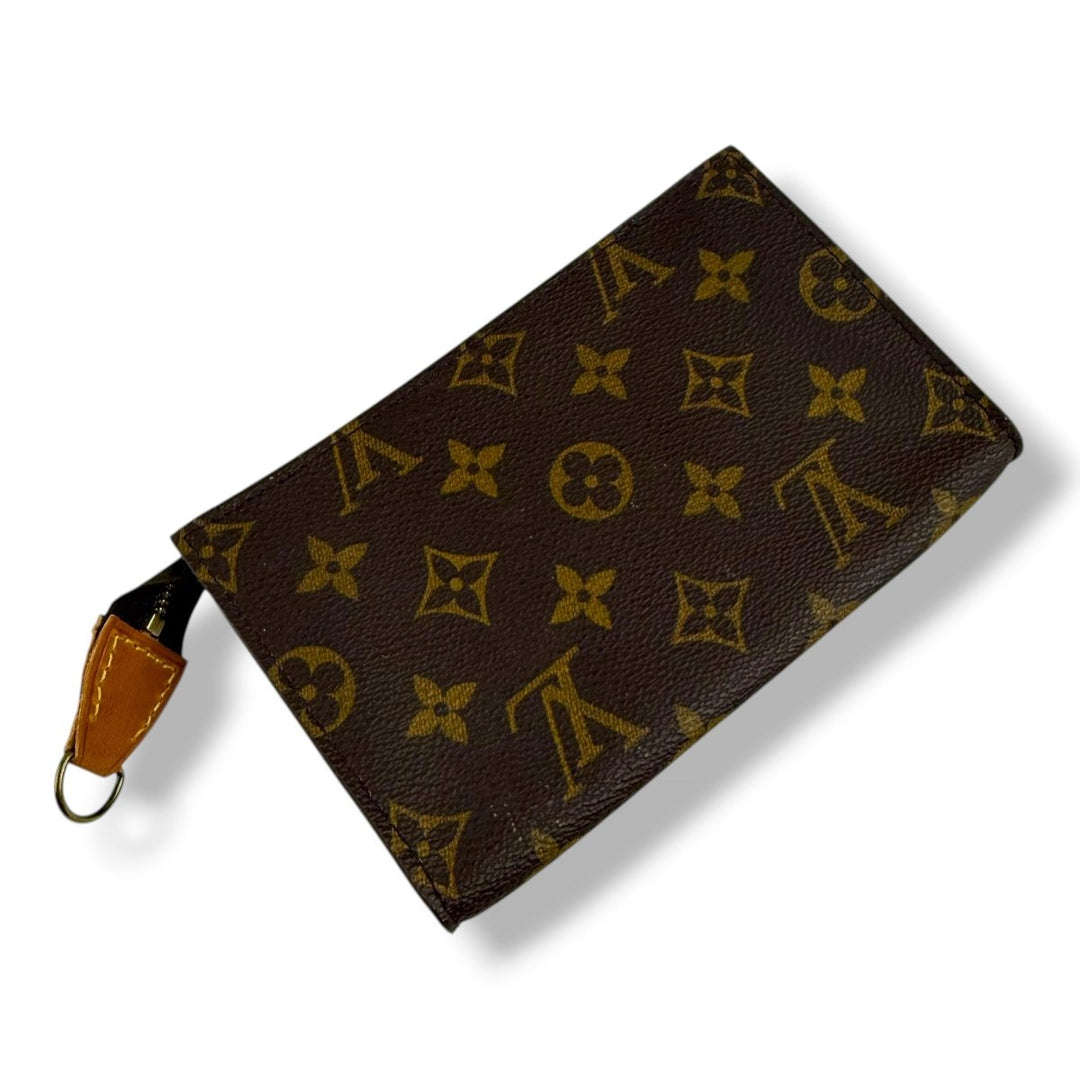 Louis Vuitton Brown Monogram Classic Signature Bucket Pouch - Lux Central
