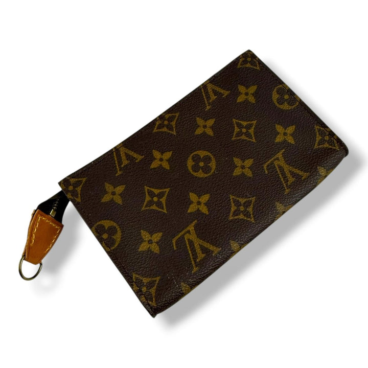 Louis Vuitton Brown Monogram Classic Signature Bucket Pouch - Lux Central