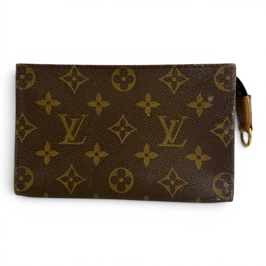 Louis Vuitton Brown Monogram Classic Signature Bucket Pouch - Lux Central