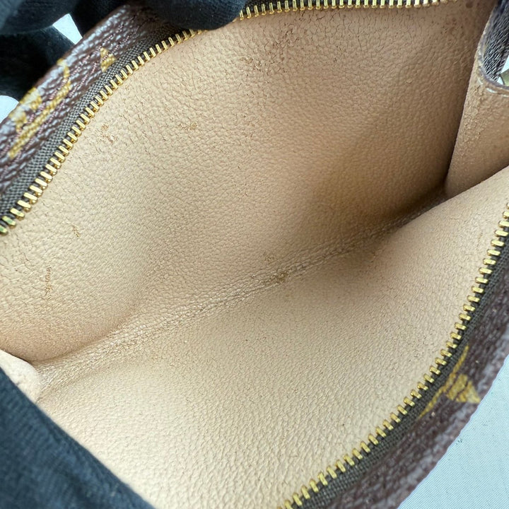 Louis Vuitton Brown Monogram Classic Signature Bucket Pouch - Lux Central