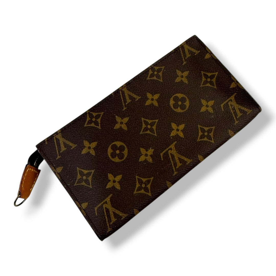 Louis Vuitton Brown Monogram Classic Signature Bucket Pouch - Lux Central