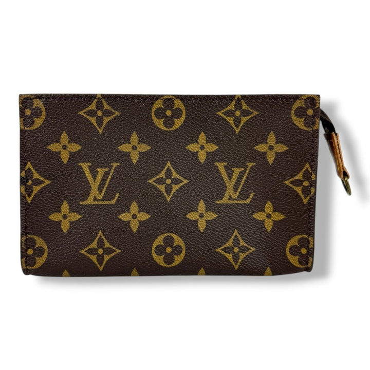 Louis Vuitton Brown Monogram Classic Signature Bucket Pouch - Lux Central