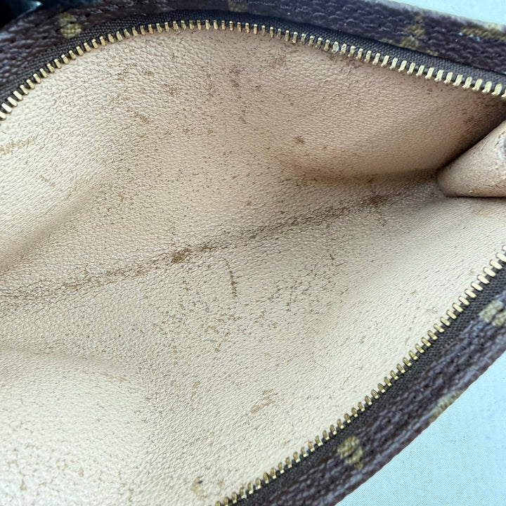 Louis Vuitton Brown Monogram Classic Signature Bucket Pouch - Lux Central