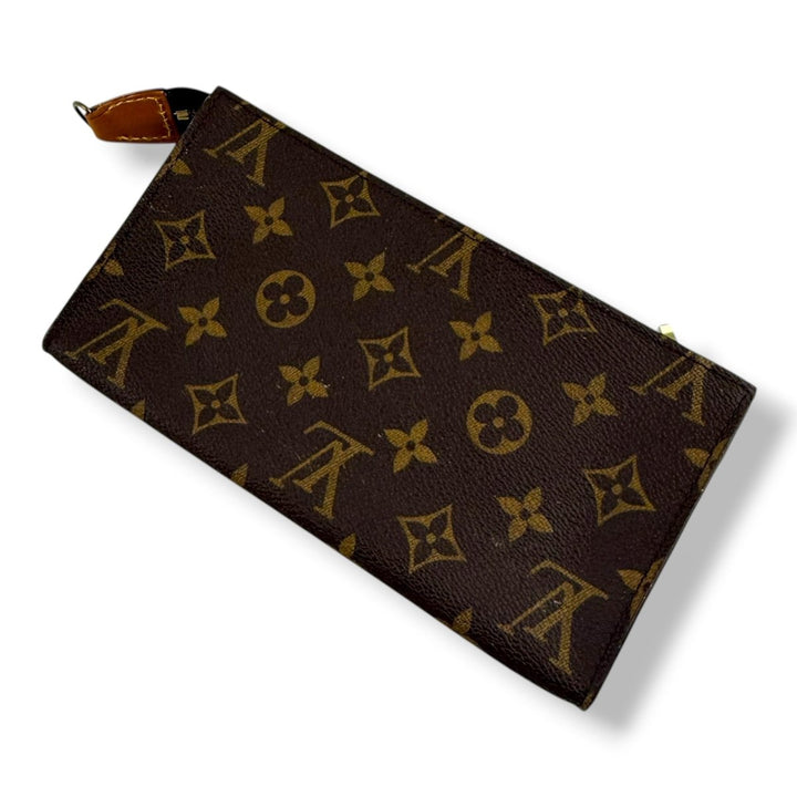 Louis Vuitton Brown Monogram Classic Signature Bucket Pouch - Lux Central