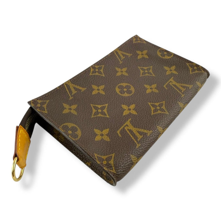 Louis Vuitton Brown Monogram Classic Signature Mini Bucket Pouch Bag - Lux Central