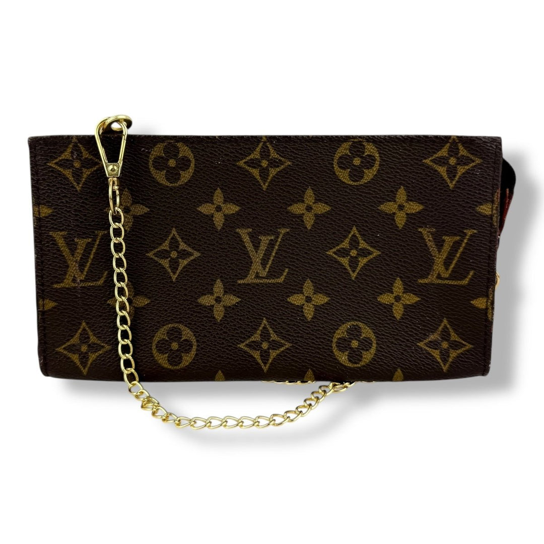 Louis Vuitton Brown Monogram Classic Signature Mini Bucket Pouch Bag - Lux Central