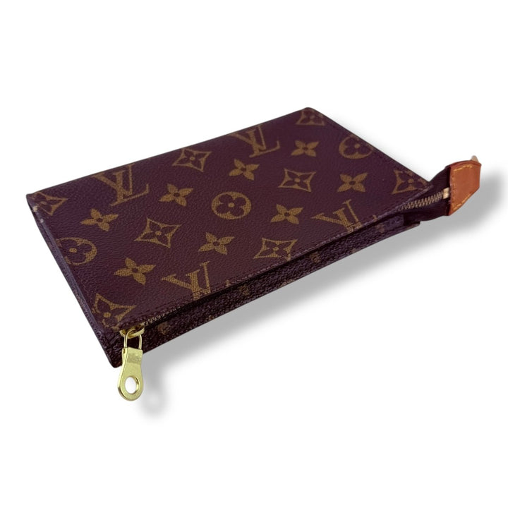 Louis Vuitton Brown Monogram Classic Signature Mini Bucket Pouch Bag W/ Added Chain - Lux Central