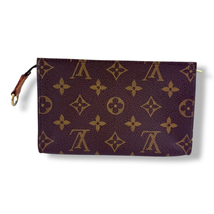 Louis Vuitton Brown Monogram Classic Signature Mini Bucket Pouch Bag W/ Added Chain - Lux Central