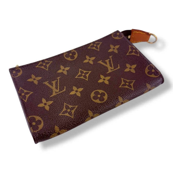 Louis Vuitton Brown Monogram Classic Signature Mini Bucket Pouch Bag W/ Added Chain - Lux Central